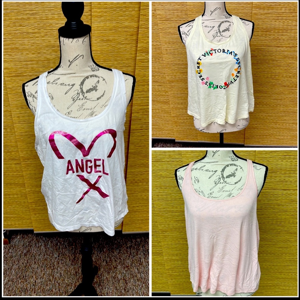 3 Victoria’s Secret pajama tank tops